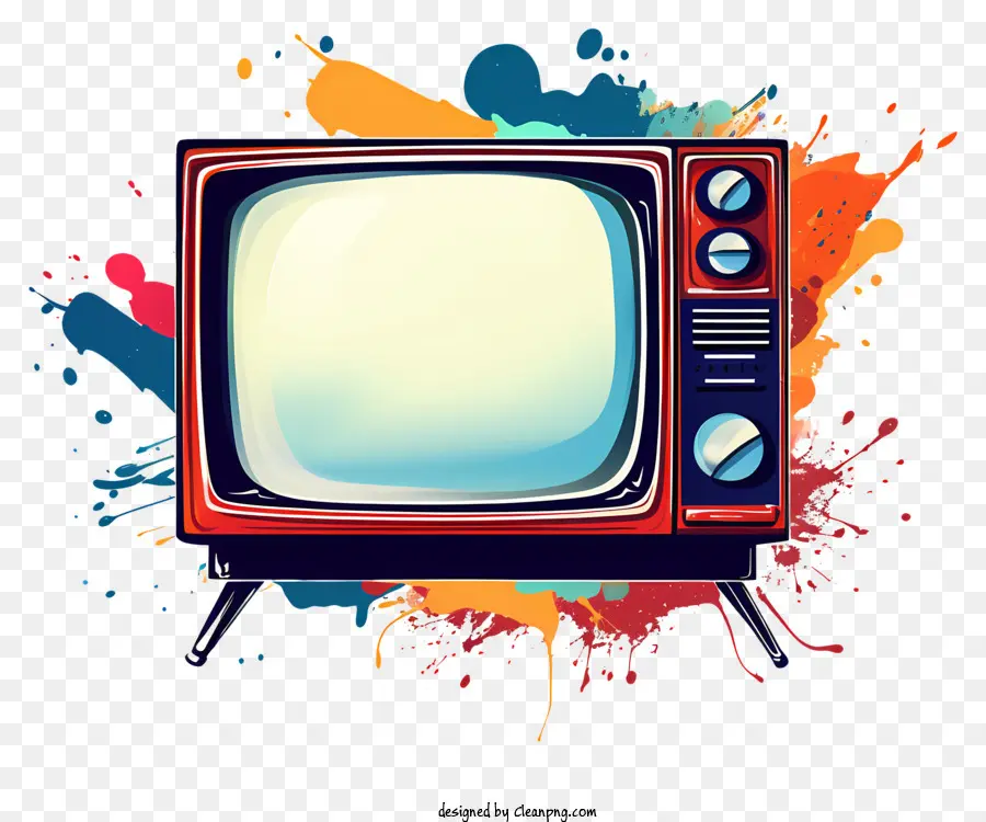 Tv Vintage，Televisión En Color PNG