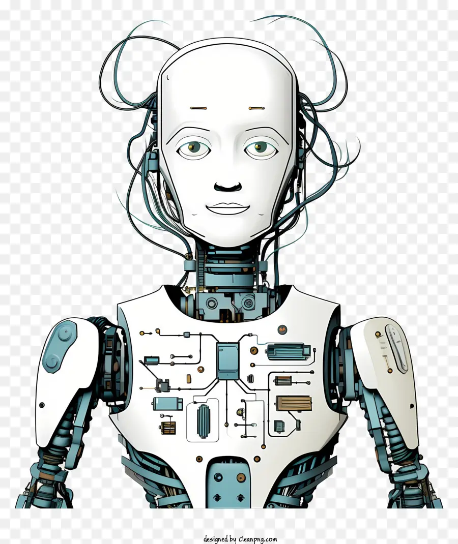 Robot Humanoide，Cuerpo Metálico PNG