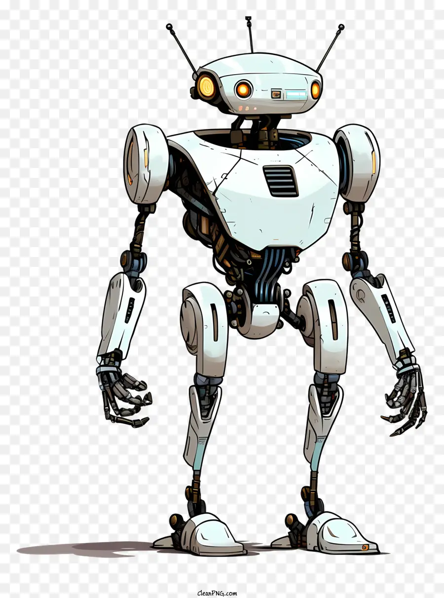 Robot Humanoide，Robot Verde Y Amarillo PNG