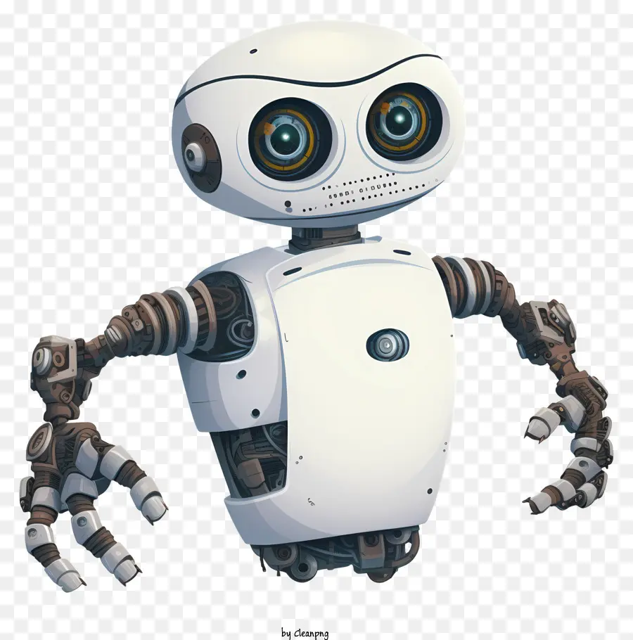 Azul Robot，Robot Blanco PNG