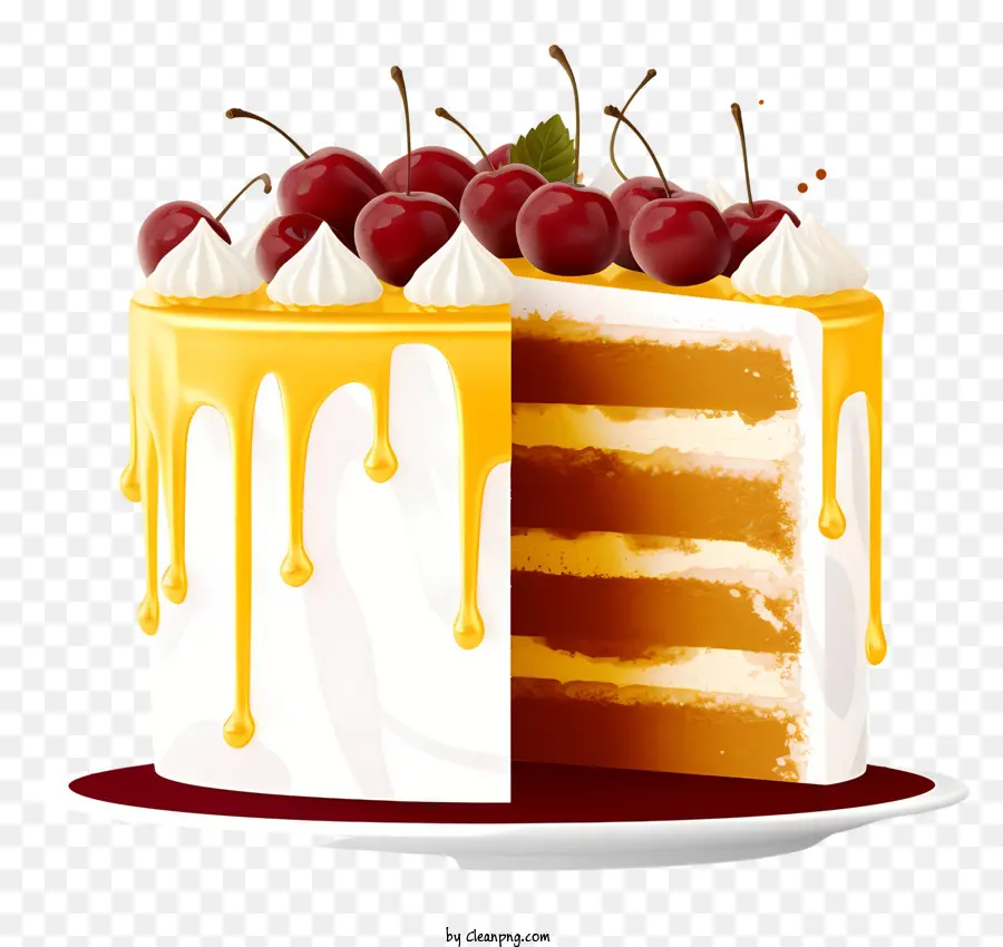 Pastel，Glaseado Amarillo PNG