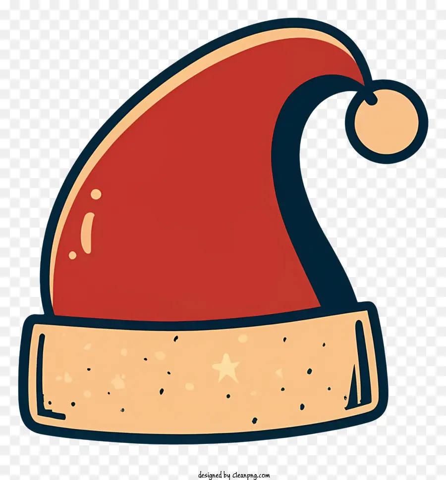 Rojo Sombrero De La Navidad，Sombrero De Pompom Blanco PNG