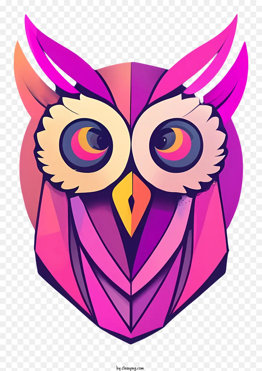 Pink Owl，Ojos De Color Naranja PNG