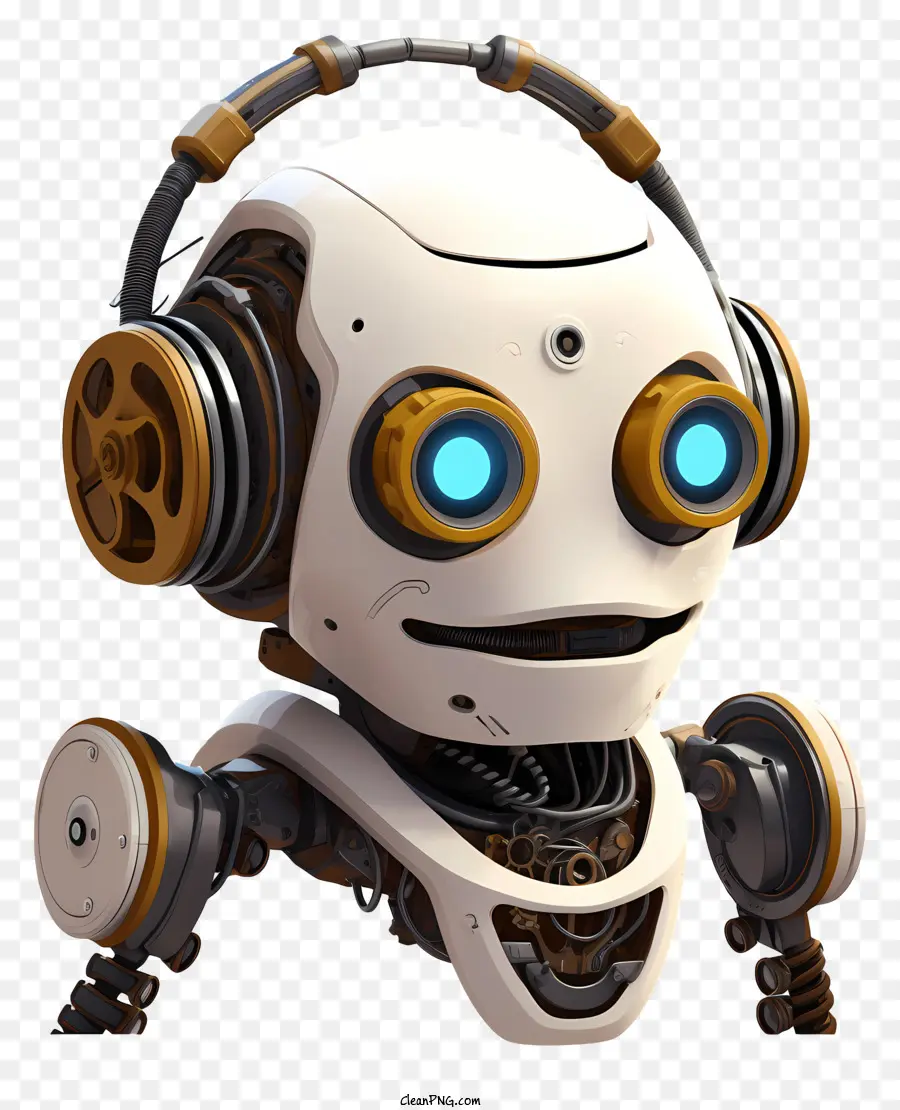 Auriculares Robot，Robot Futurista PNG