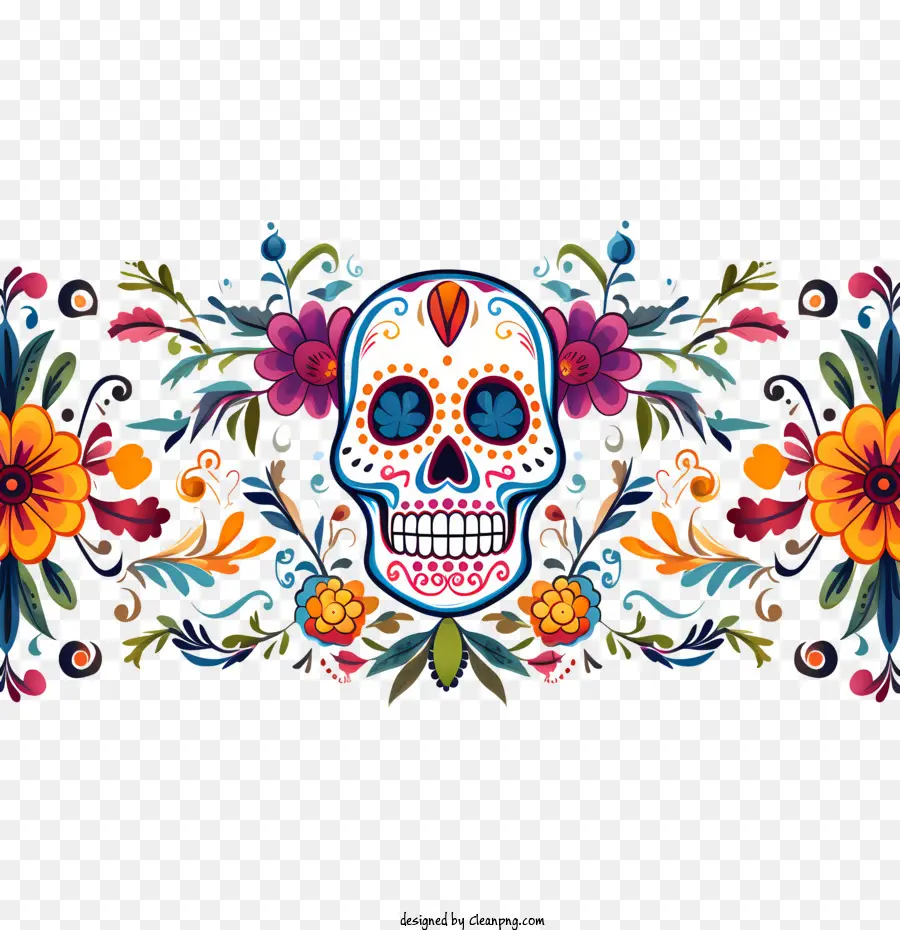 Dia De Muertos，Cráneo Del Azúcar PNG