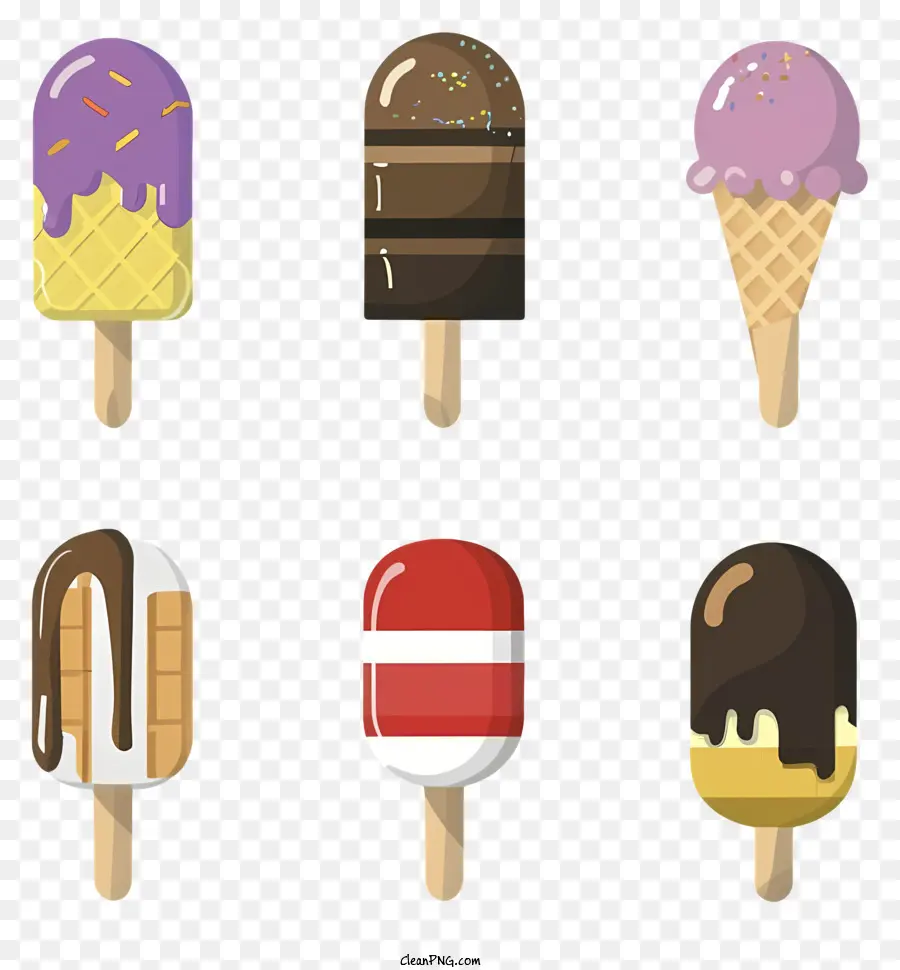 Conos De Helado，Varios Coberturas PNG