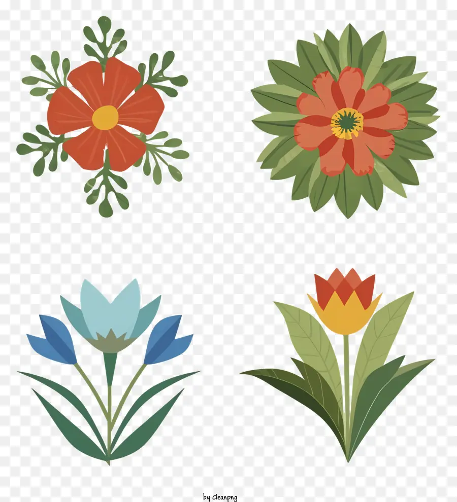 Íconos De Flores，Flores Naranja Y Amarilla PNG