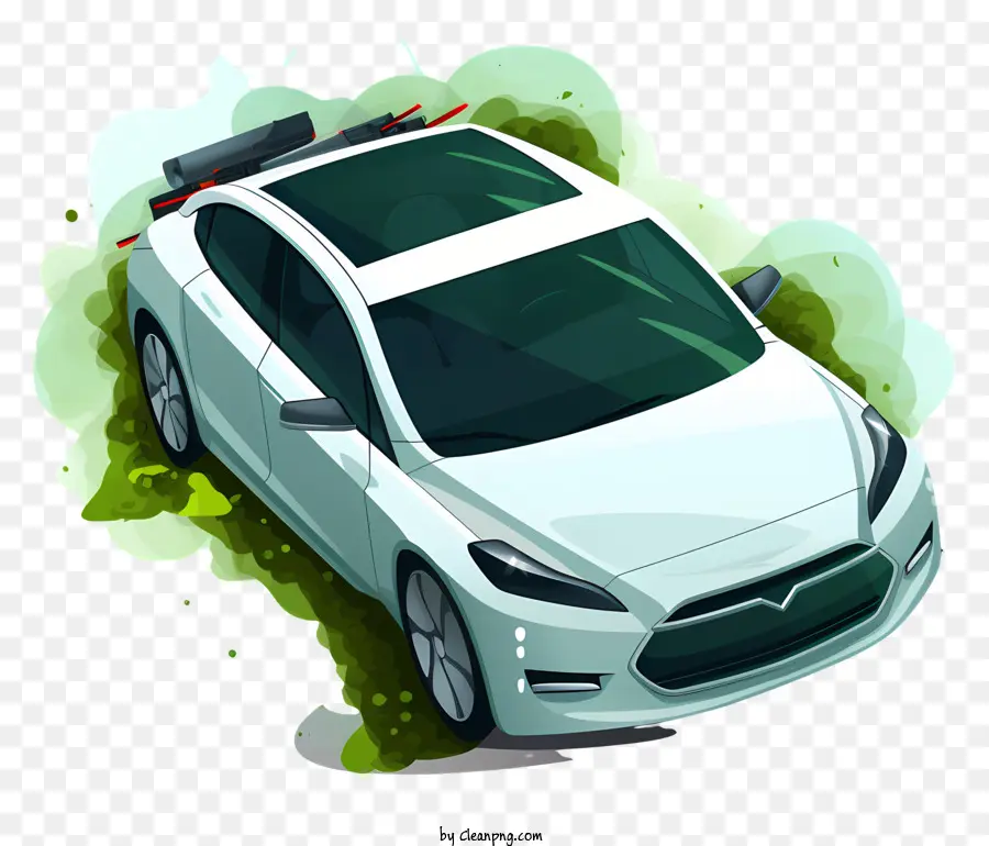 Tesla Modelo X，Coche Blanco PNG