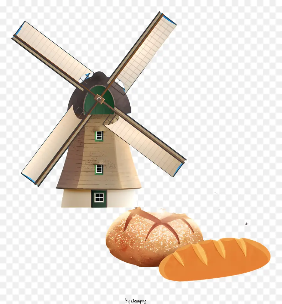 Molino De Viento Holandés，Molino De Viento Tradicional PNG