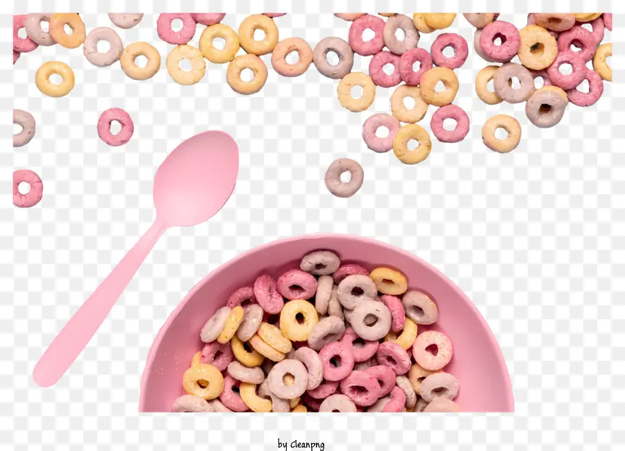 Cereal Colorido，Bucles De Frutas PNG