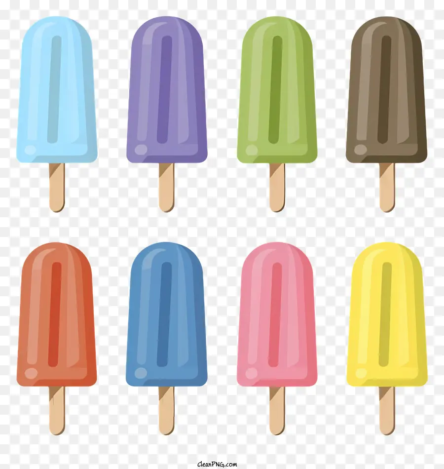 Helados Pops，Paletas Coloridas PNG