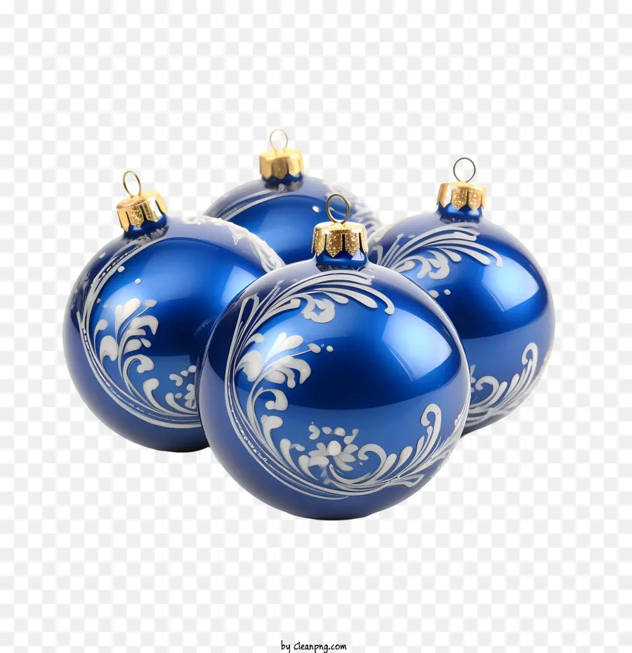 Bola De Navidad，Adornos Navideños Azules PNG