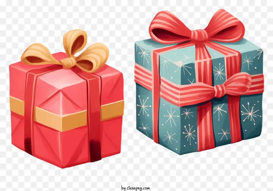 Cajas De Regalo，El Rojo Y El Azul PNG