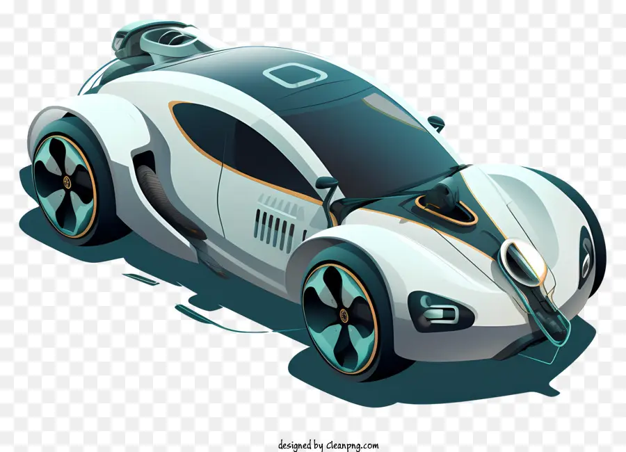 Futurista Coche，Vehículo Elegante PNG