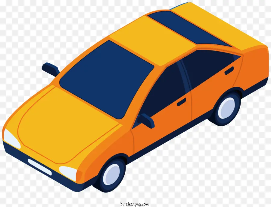 Orange Coche，Negro Llantas De PNG