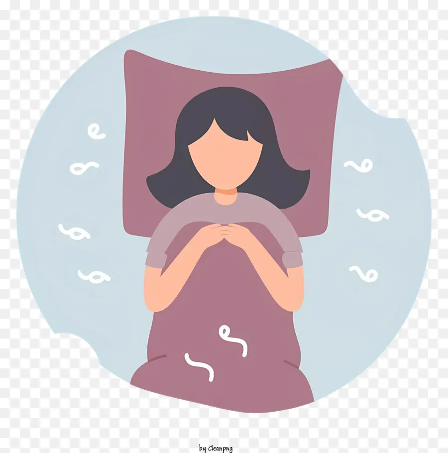 Mujer Descansando，Cama PNG