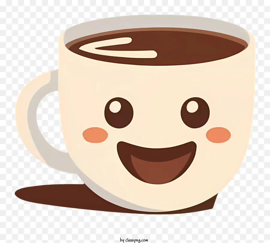 Taza De Café，Cara Sonriente PNG