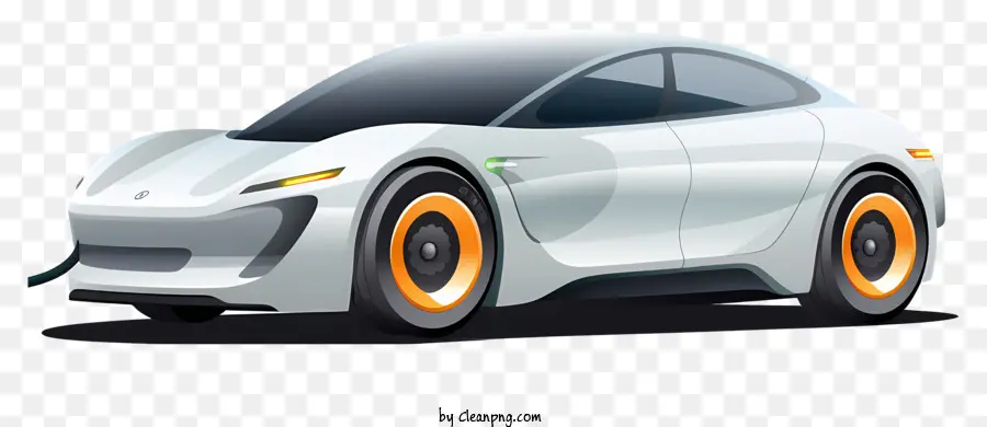 Vehículo Eléctrico，Coche Blanco PNG