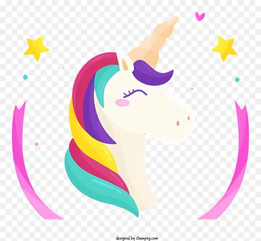 Dibujos Animados De Unicornio，Arco Iris De La Melena PNG