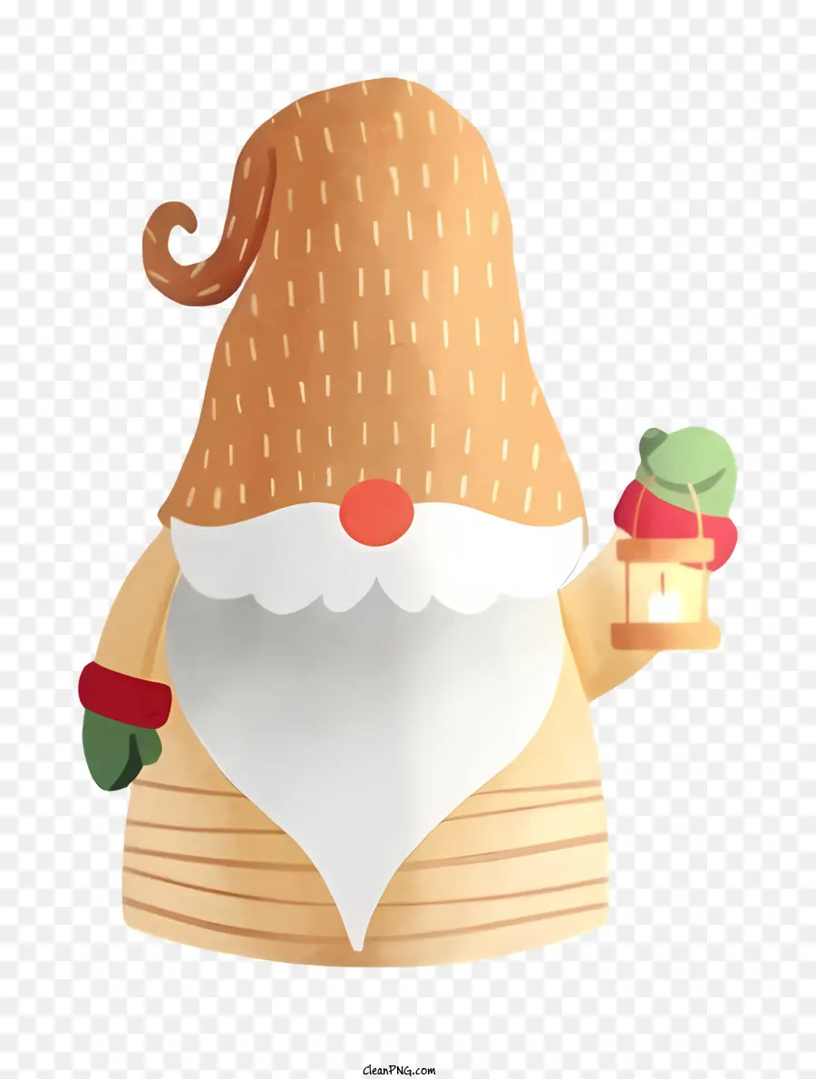 Papá Noel，Gnomo Con Linterna PNG