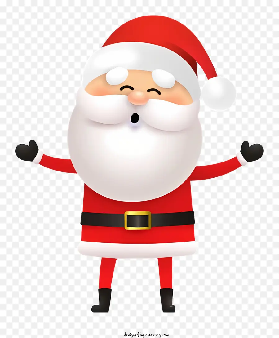 Santa Claus Traje，Rojo Y Sombrero Blanco PNG