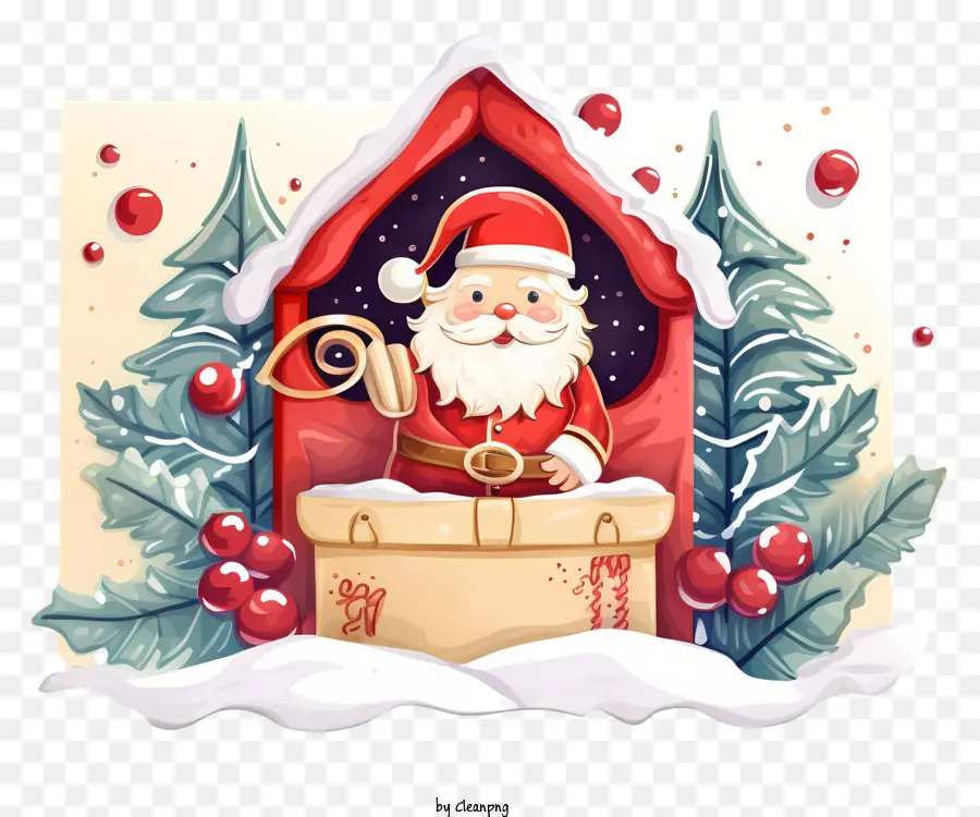 Santa Claus，Los árboles De Navidad PNG