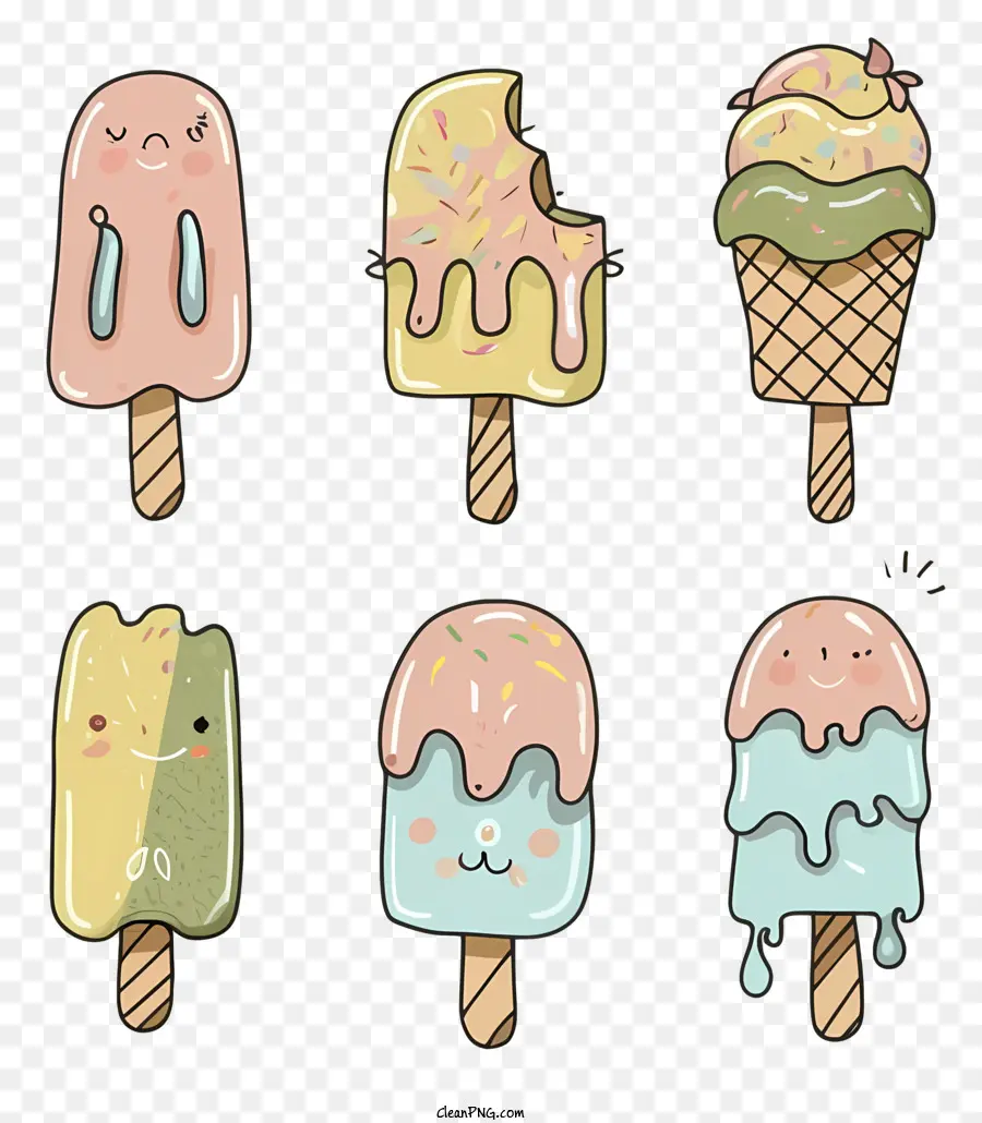 Conos De Helado，Lindos Helados PNG