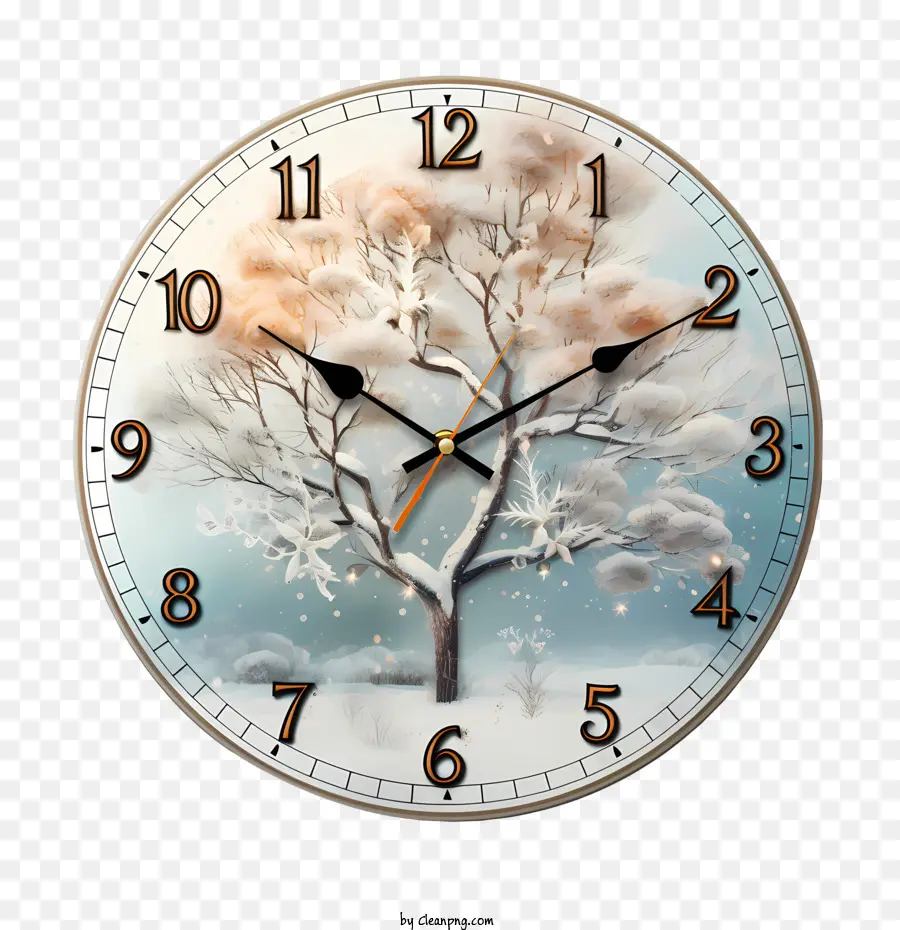 Horario De Invierno，Reloj De árbol PNG