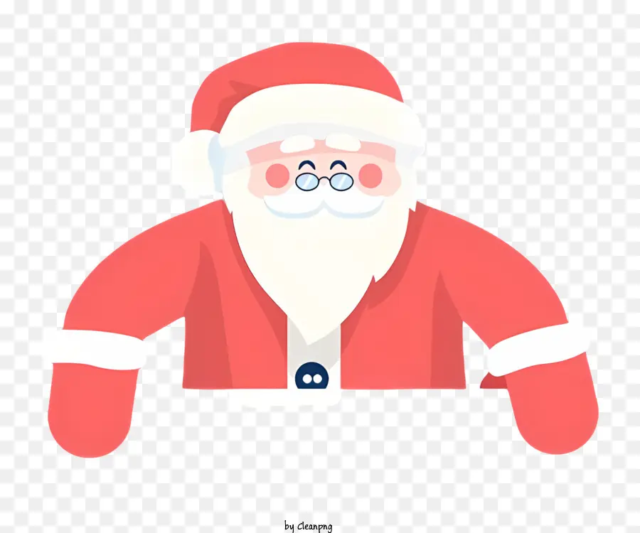 Santa Claus，Traje Rayado Rojo Y Blanco PNG