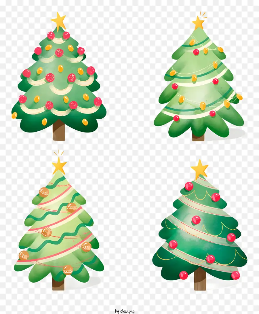 Los árboles De Navidad，Decoraciones De Navidad PNG