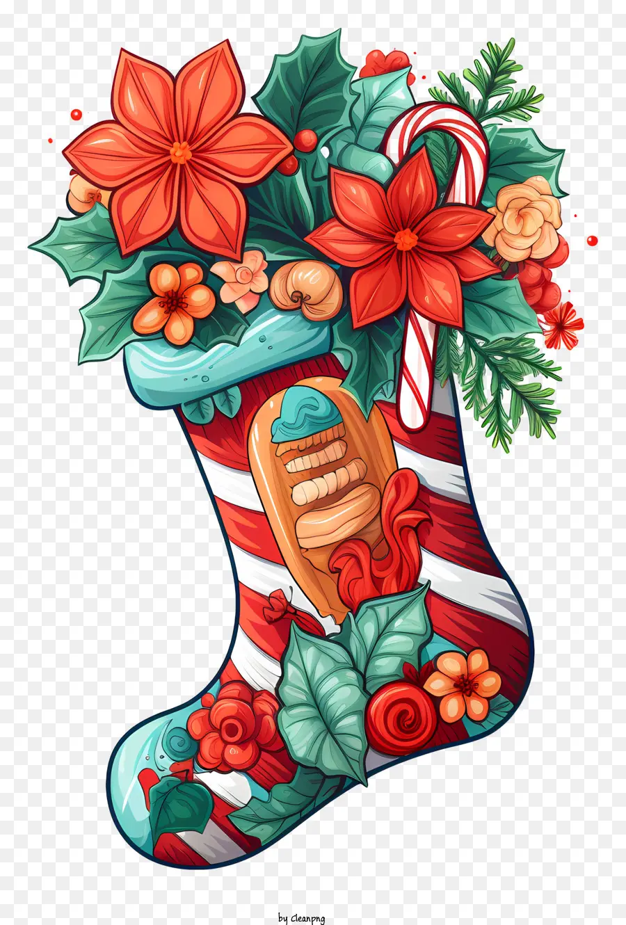 Bota De Santa Claus，Las Decoraciones De Las Fiestas PNG