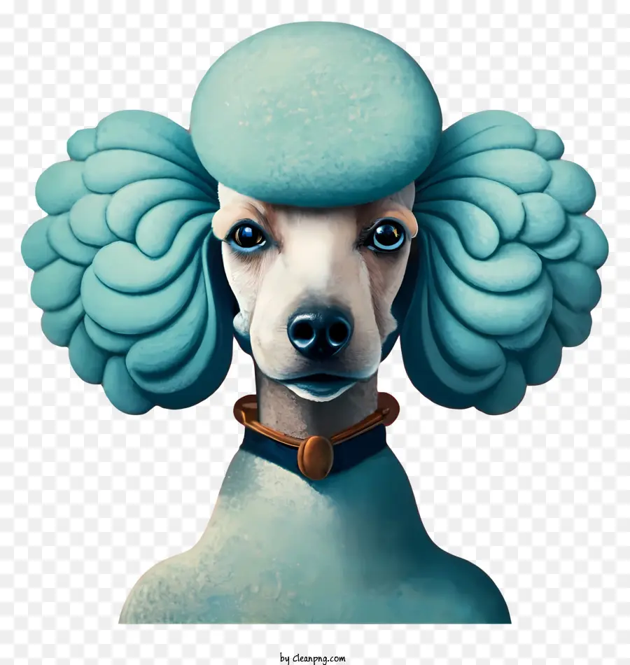 Perro De Dibujos Animados，Peinado Azul PNG