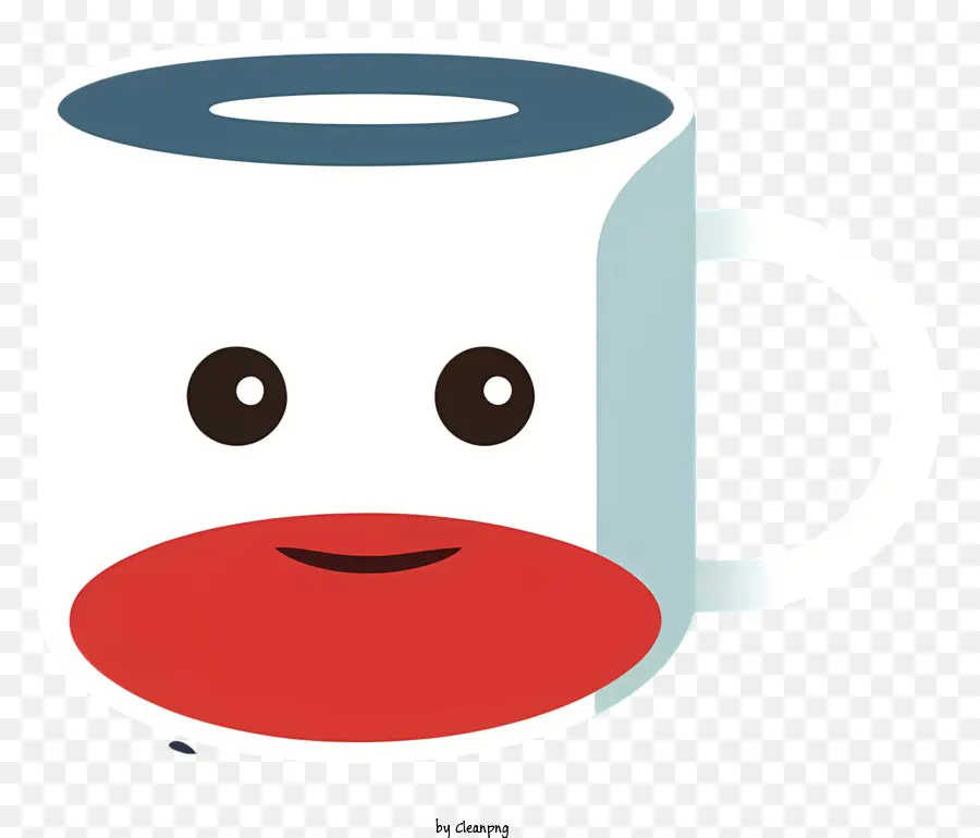 Sonriendo Taza，Taza Roja Y Blanca PNG