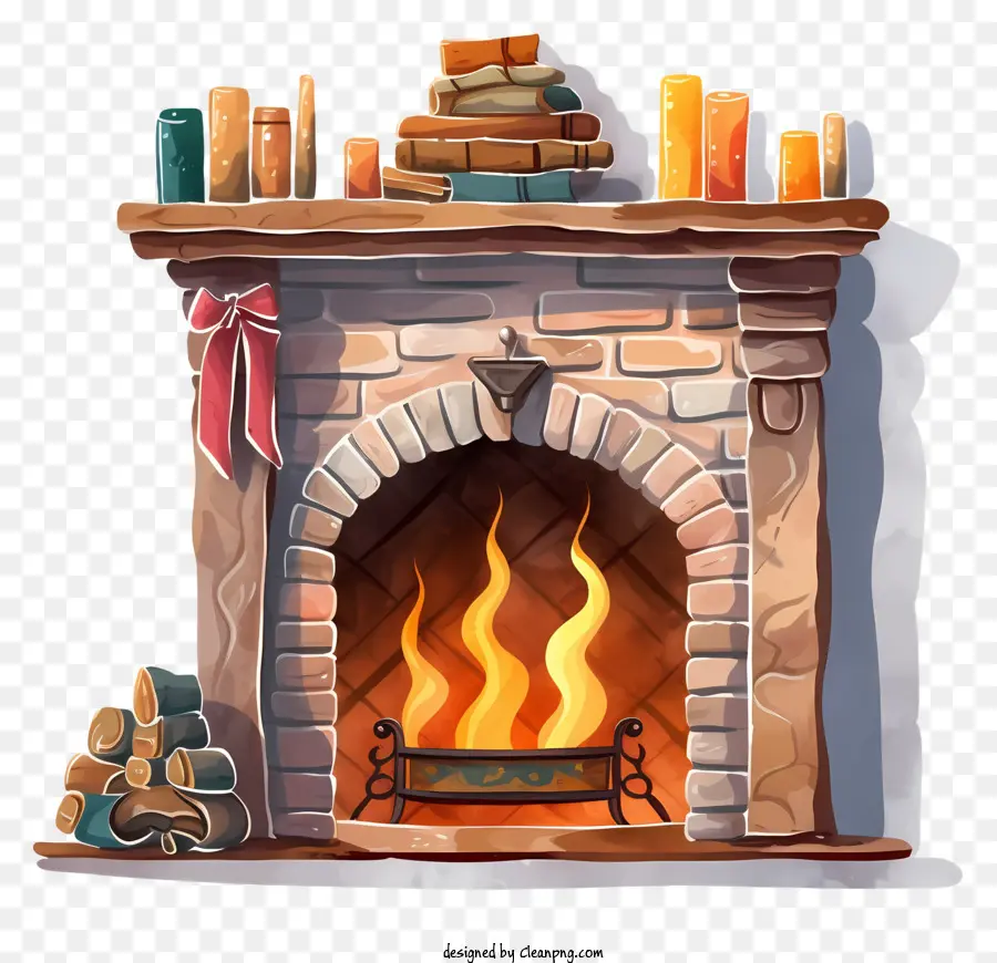 Palabras Clave，Chimenea Con Regalos PNG