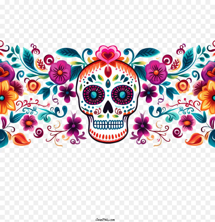 Dia De Muertos，Cráneo Del Azúcar PNG