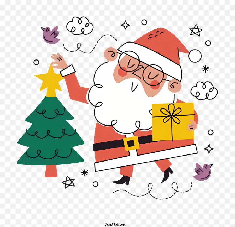 Personaje De Dibujos Animados，Papá Noel PNG