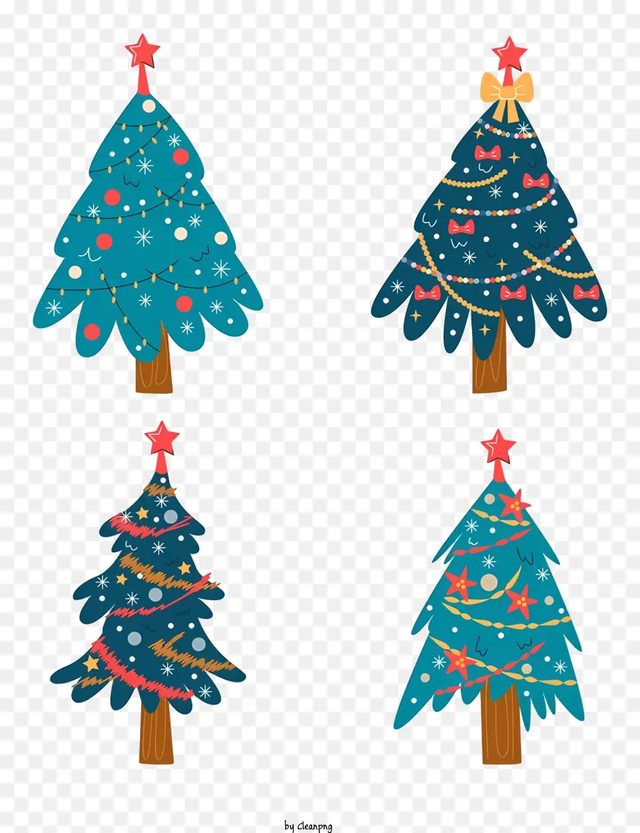 árboles De Navidad Festivos，Cochecitos De Color PNG