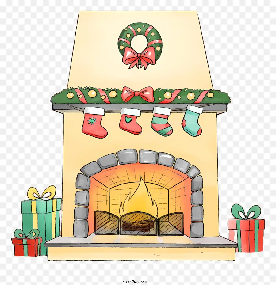 Decoraciones De Navidad，Medias De Chimenea PNG