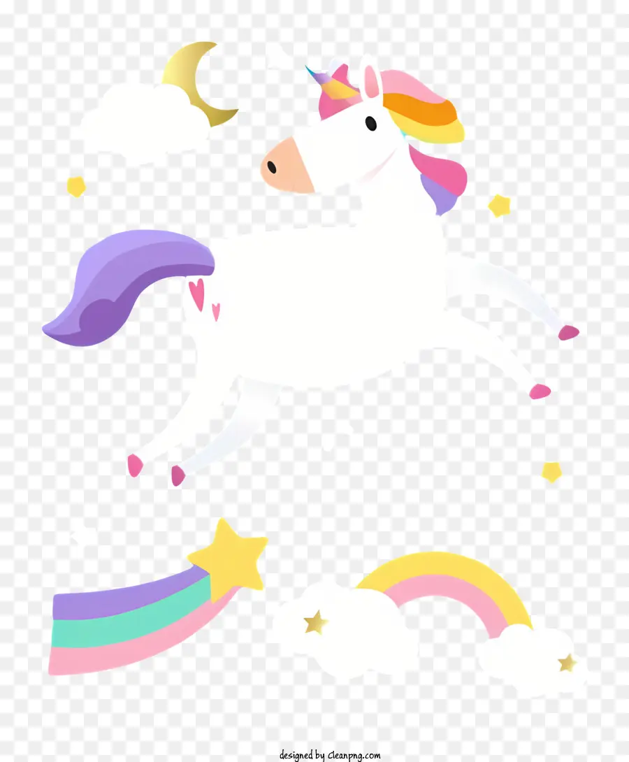 Unicornio，Volando PNG