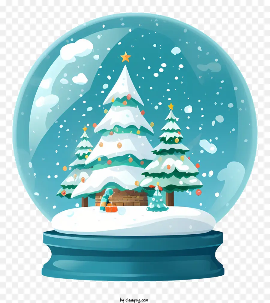 Globo De La Nieve，árbol De Navidad PNG