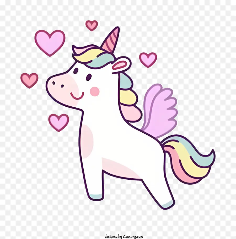 Dibujos Animados De Unicornio，Alas PNG