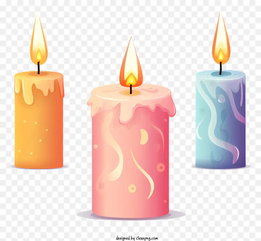 Vela，Velas Coloridas PNG