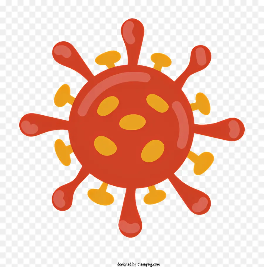 Virus Rojo，Puntos Amarillos PNG