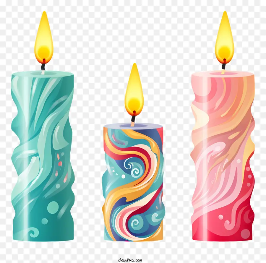 Las Velas Encendidas，Patrones Abstractos PNG