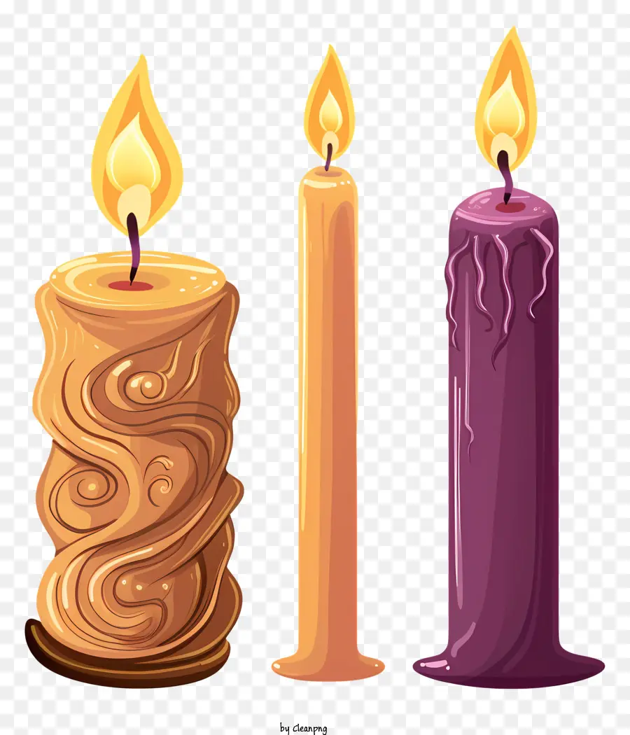 Patrones De Velas，Velas Amarillas PNG