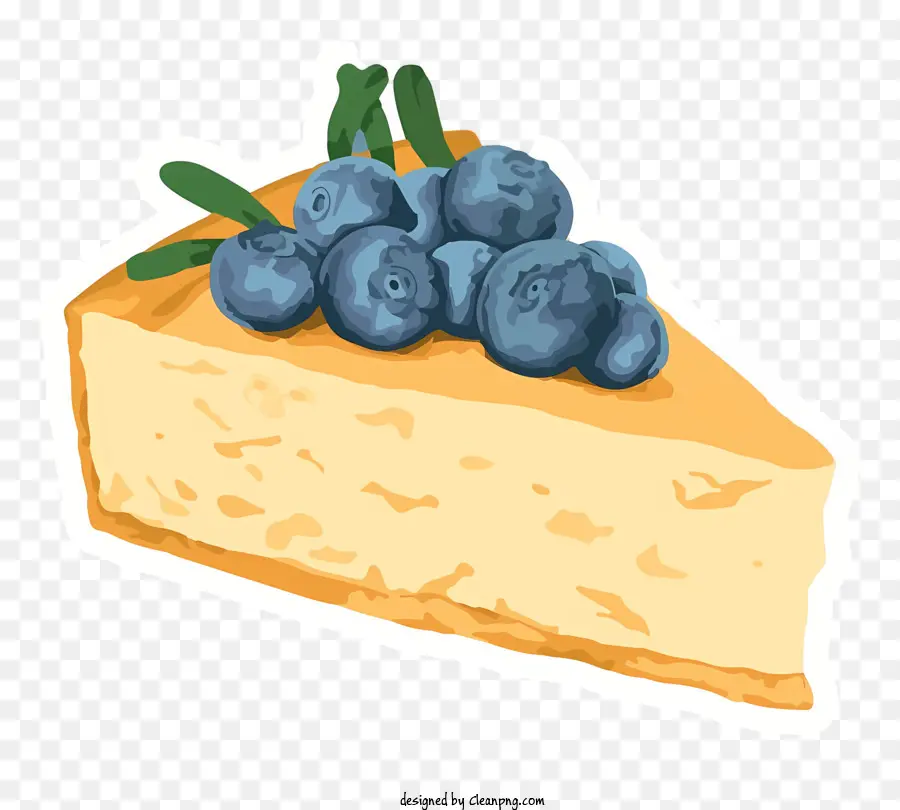 Pastel De Queso Azul，Arándanos Frescos PNG