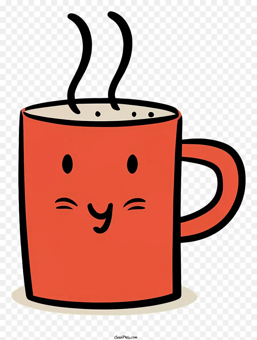 Taza Roja，Taza Sonriendo PNG