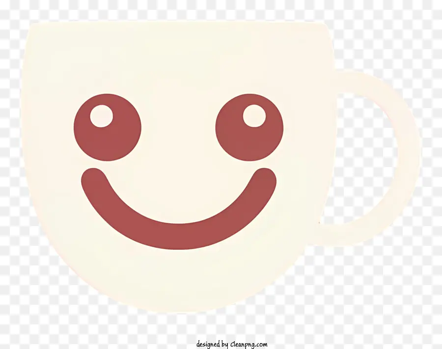 Blanco Taza De Cerámica，La Cara Sonriente PNG