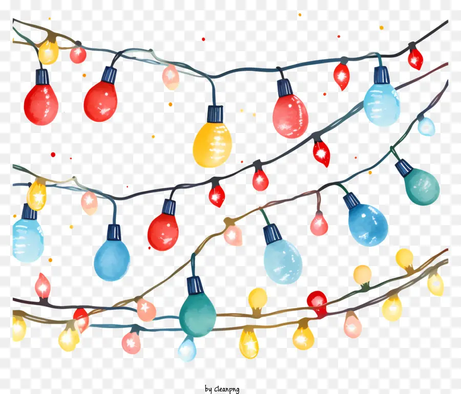 Luces De Navidad，Bombillas PNG