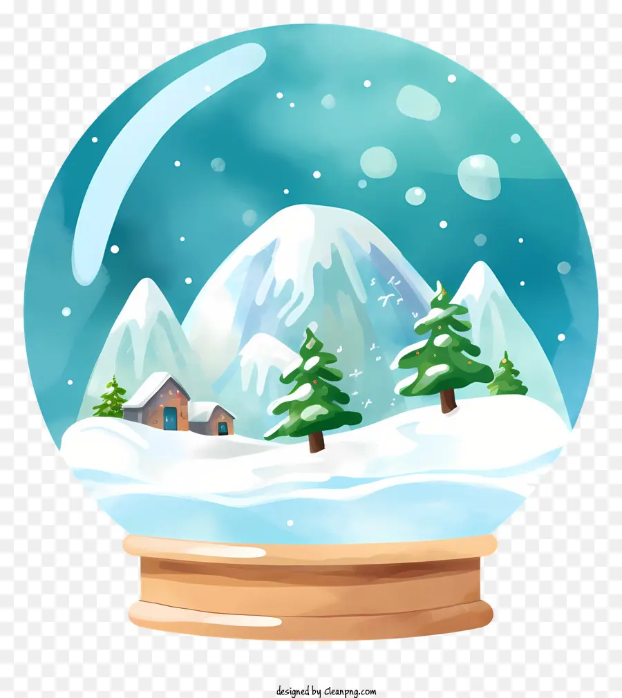 Globo De La Nieve，Escena De Invierno PNG